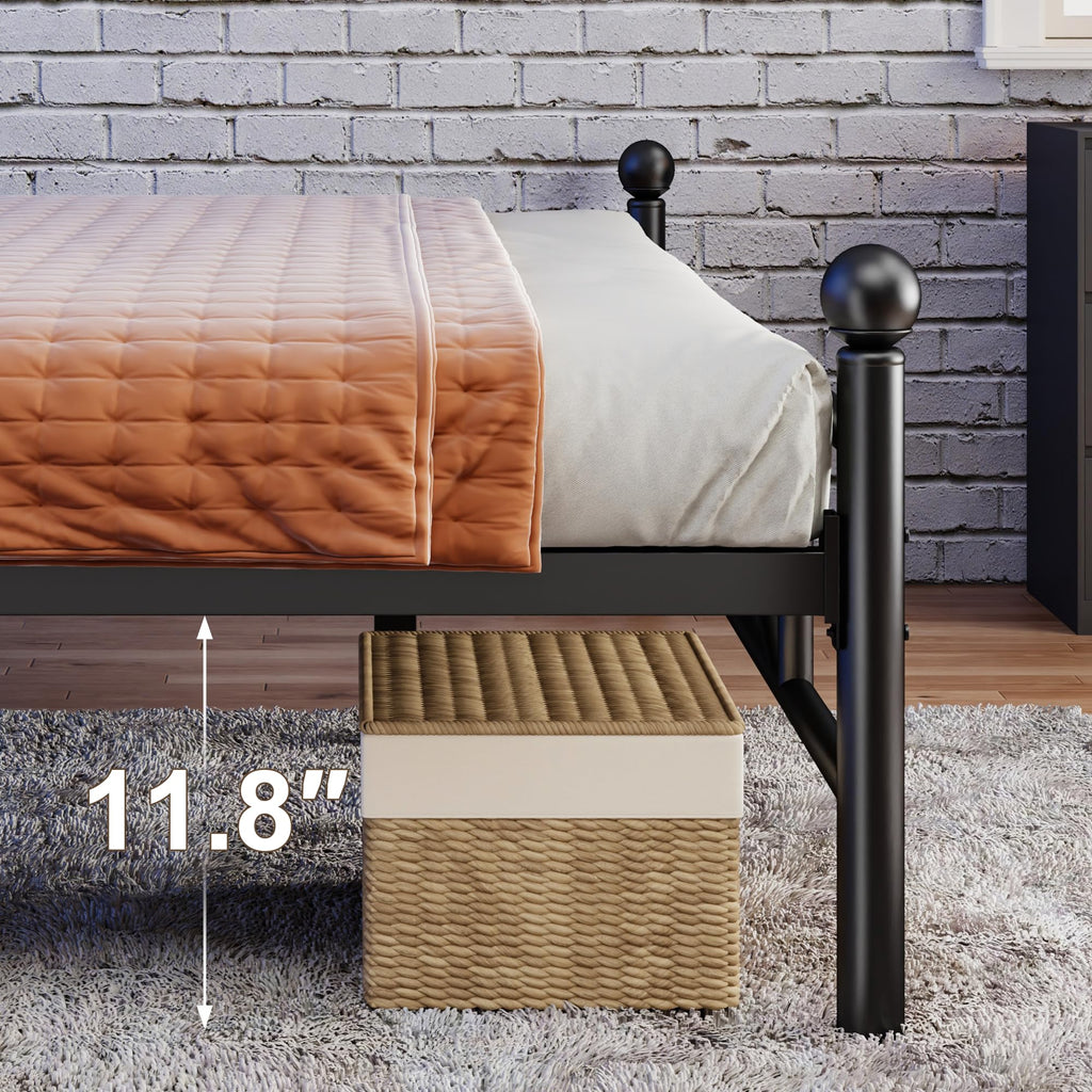 King Size Metal Platform Bed Frame with LED Lights P908443