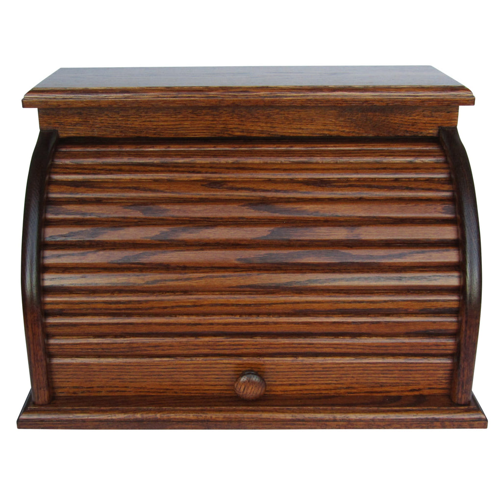 Oak Roll Top Bread Box O152