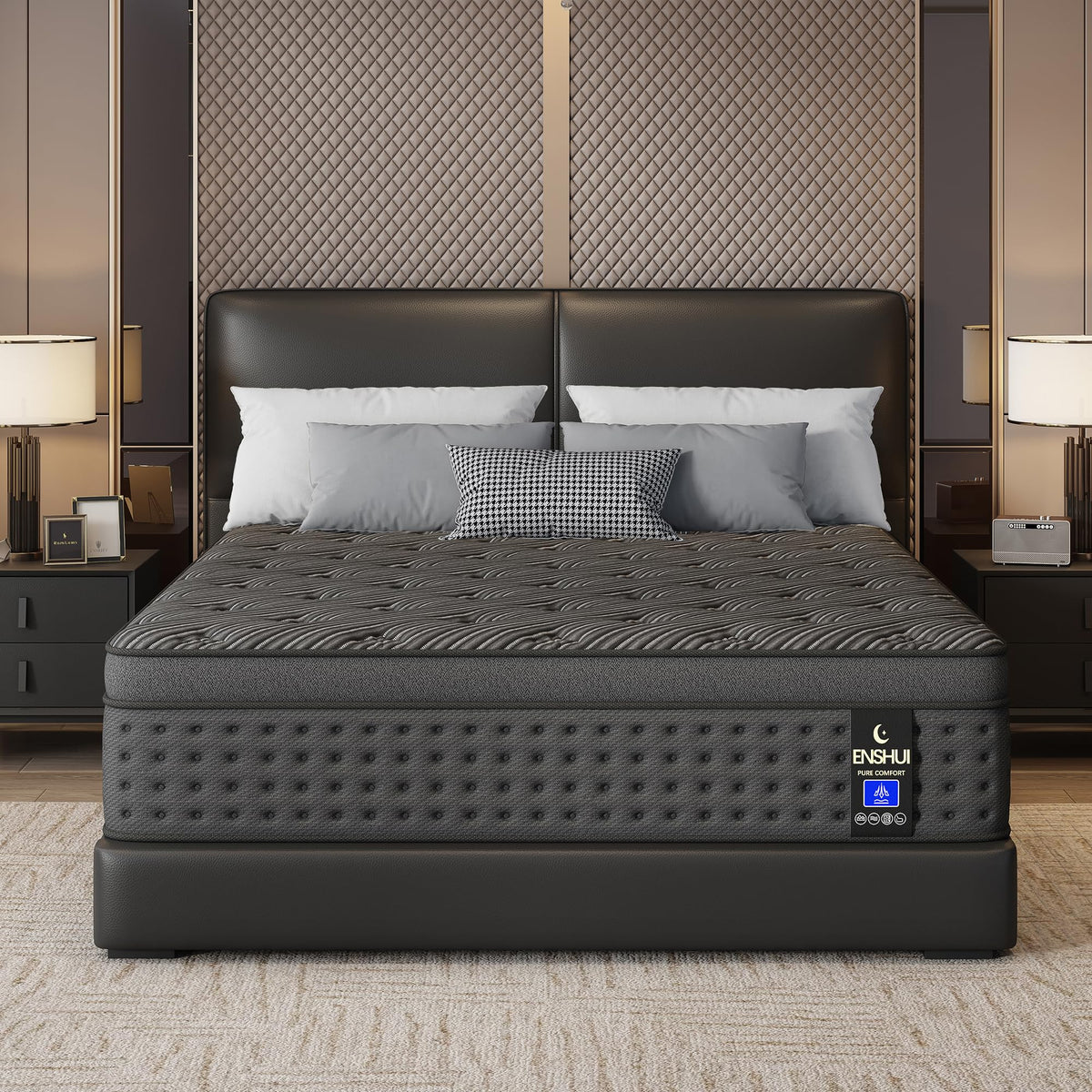 14 Inch Medium Firm Full Pocket Spring Hybrid Mattress V57232