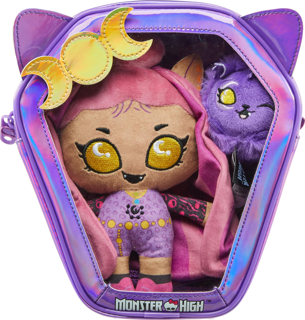 Plush Doll Set with Pet Dog and Backpack Y24536