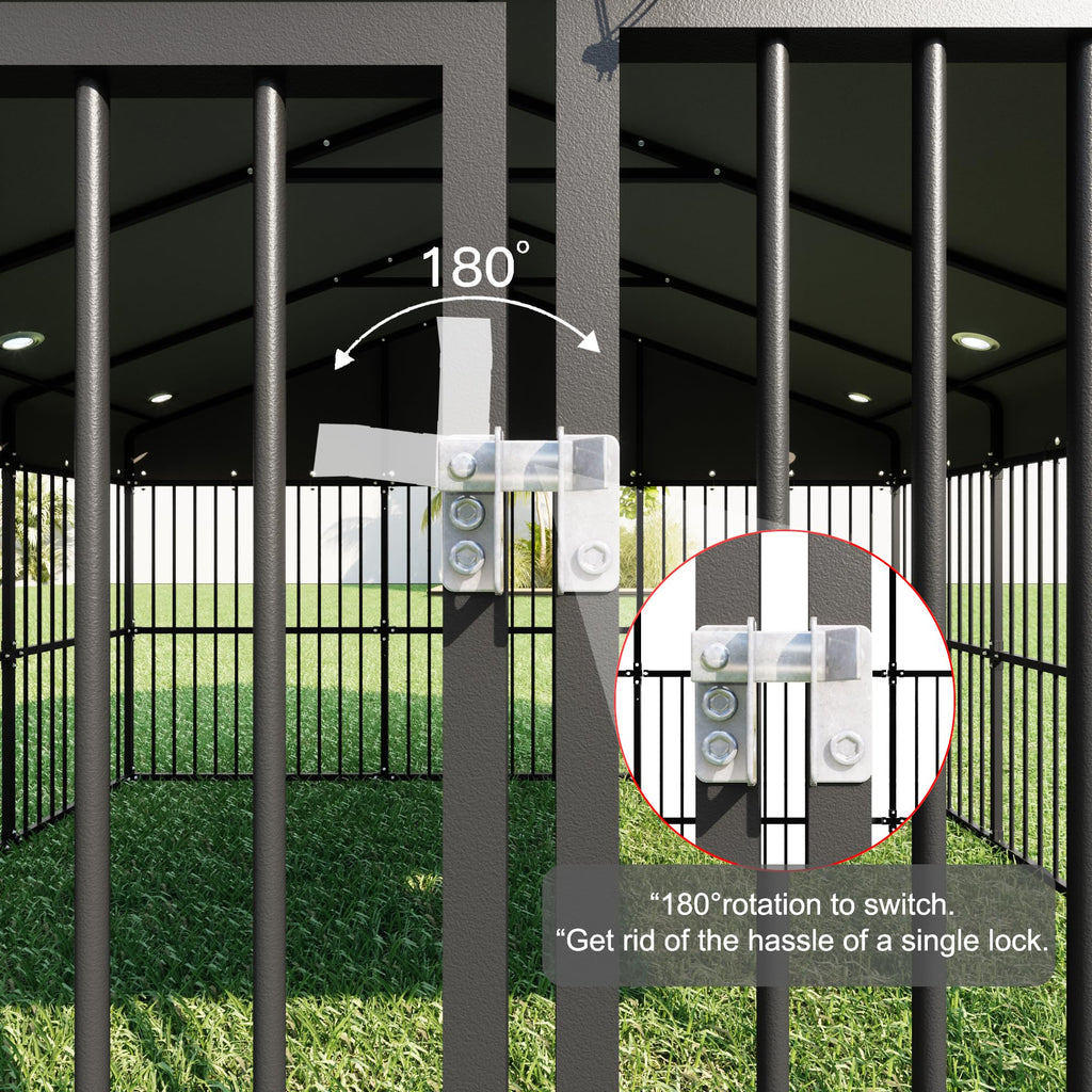 10x20x6.5 FT Heavy Duty Outdoor Dog Kennel with Roof L85030