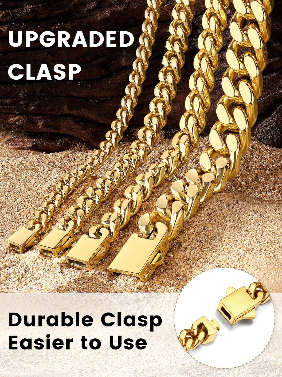 Stainless Steel Cuban Link Chain Necklace R514