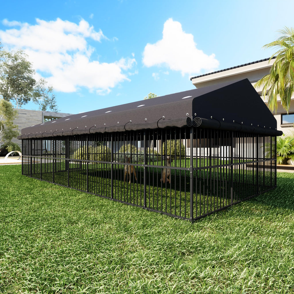 10x20x6.5 FT Heavy Duty Outdoor Dog Kennel with Roof L85030