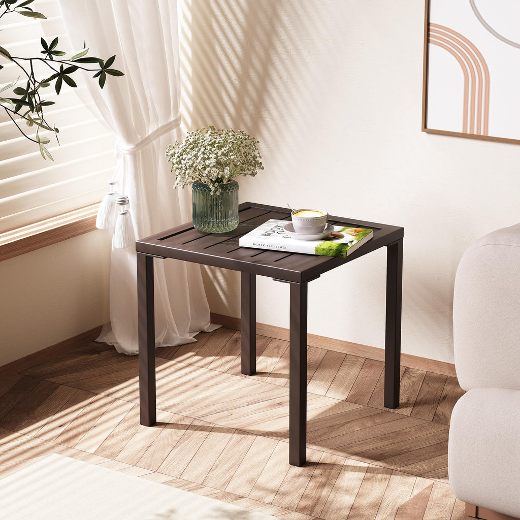 Aluminum Outdoor Side Table Set of 2 F4817