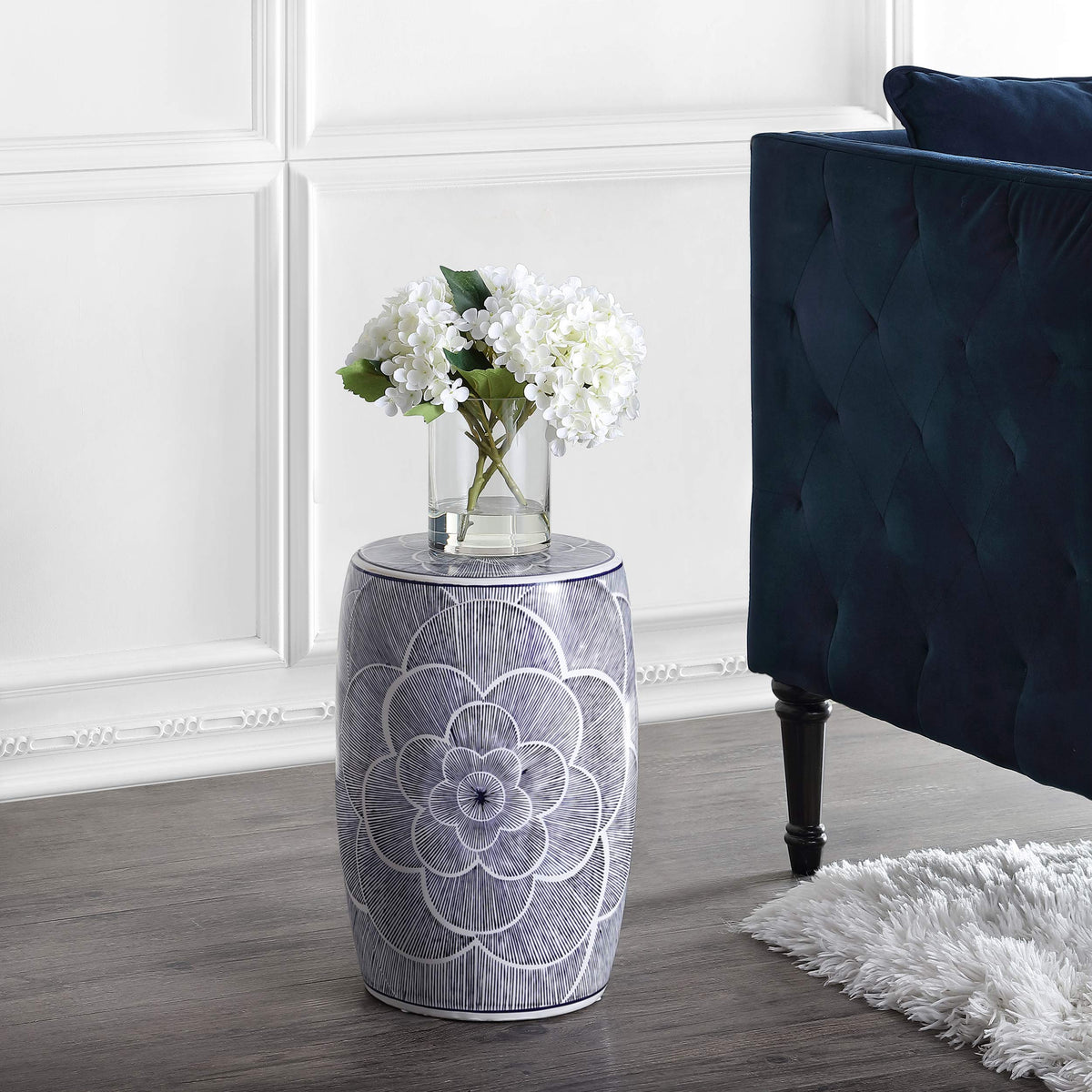 Ceramic Drum Garden Stool Side Table T778179