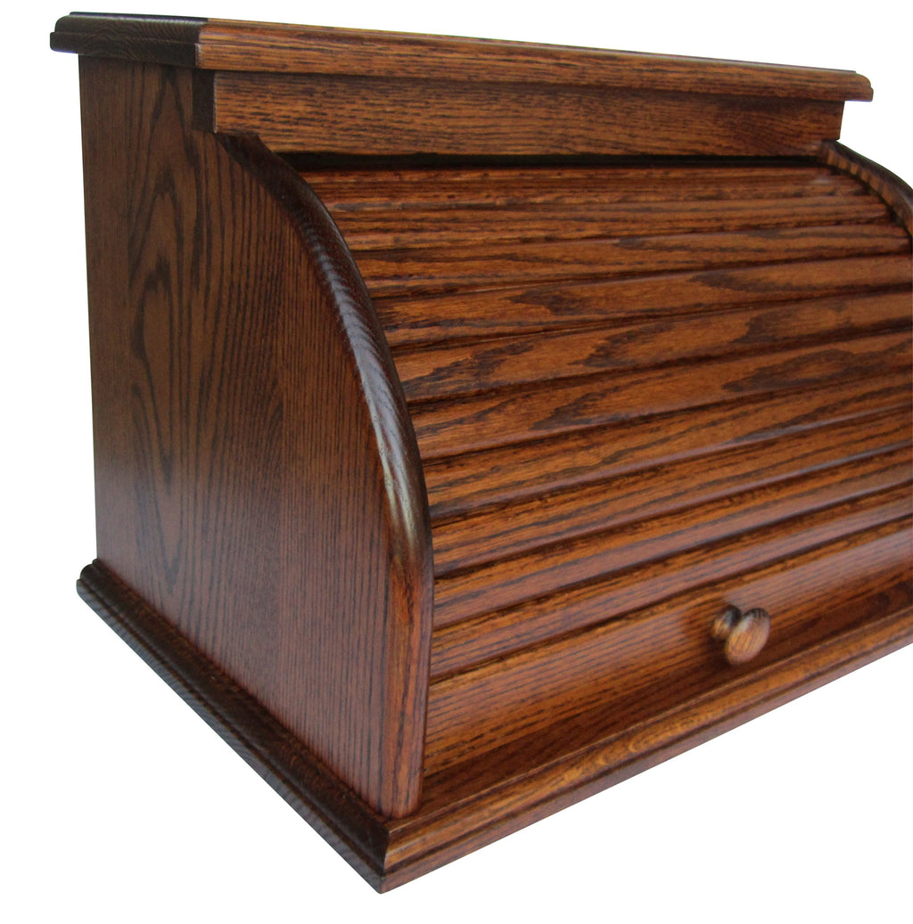 Oak Roll Top Bread Box O152