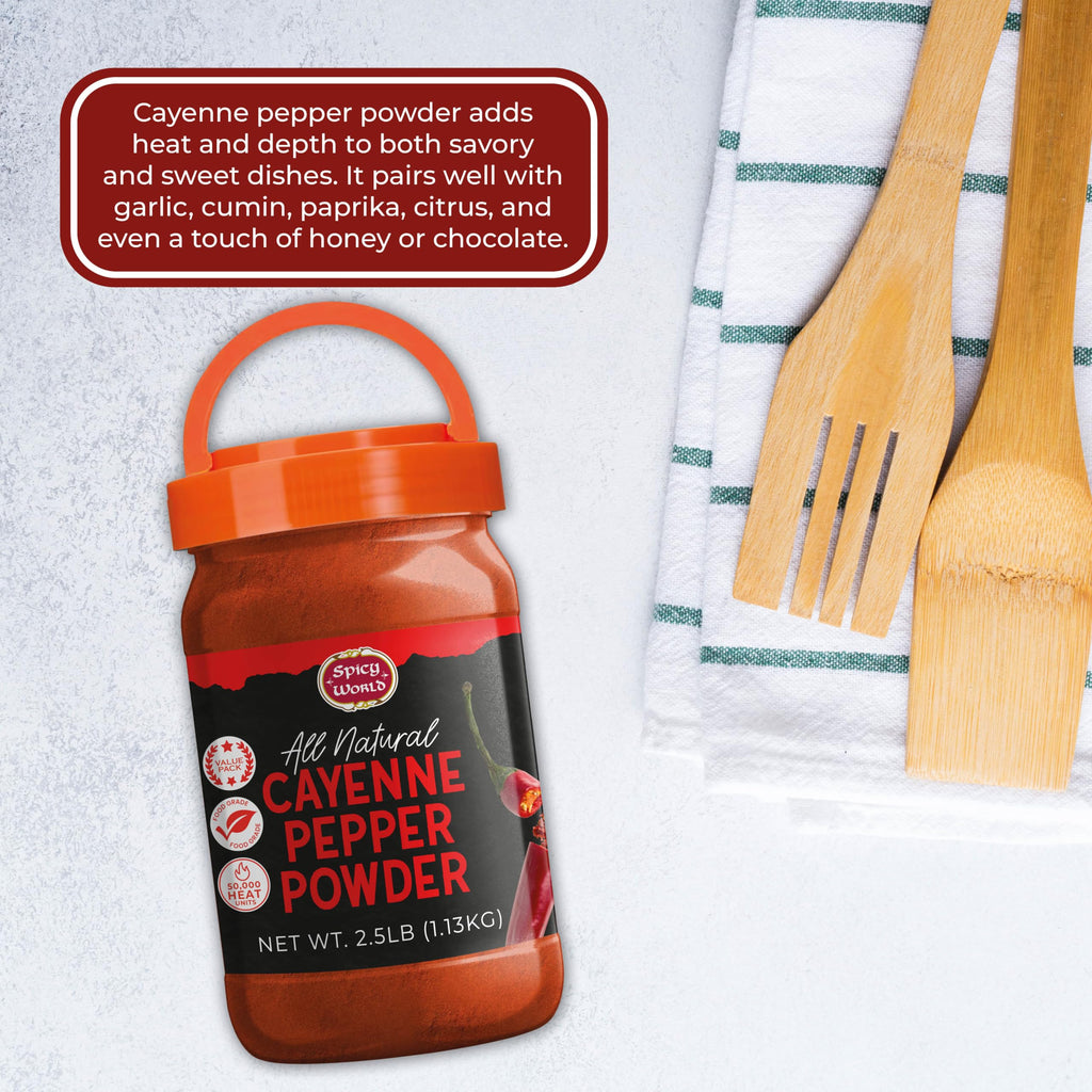 Cayenne Pepper Powder 2.5LB Jar 50,000 SHU Gluten Free C40082