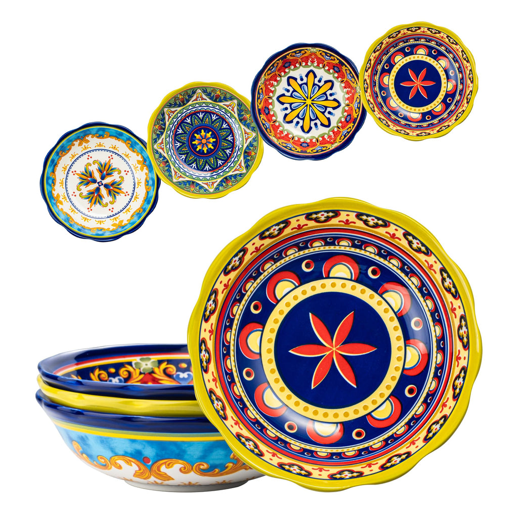 Ceramic Pasta Bowls Set, 27 oz Set of 4 A76937